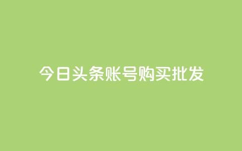 今日头条账号购买批发 - 今日头条账号批发购买指南与建议~ 第1张 今日头条账号购买批发 - 今日头条账号批发购买指南与建议~ 第1张